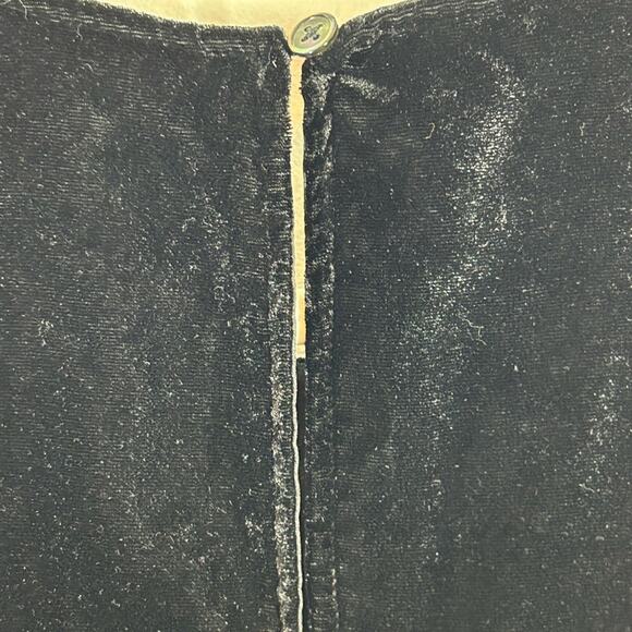 J. Crew Black Velvet Sleeveless Peplum Top Size 2 Y2K Grunge Academia Style - Picture 10 of 14